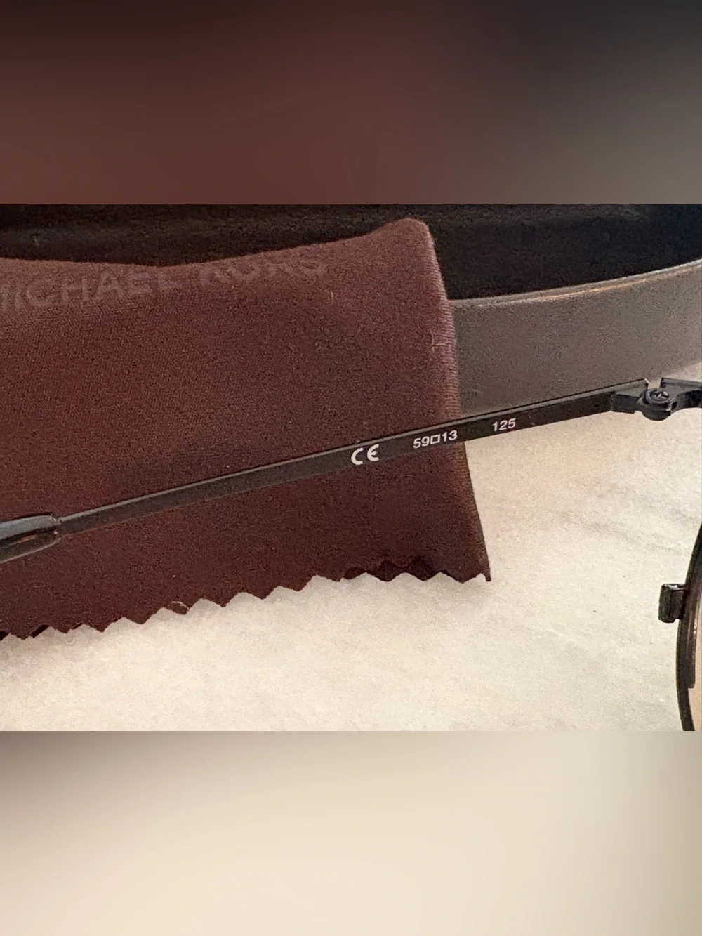 Michael Kors Black and Gold Aviator Sunglasses